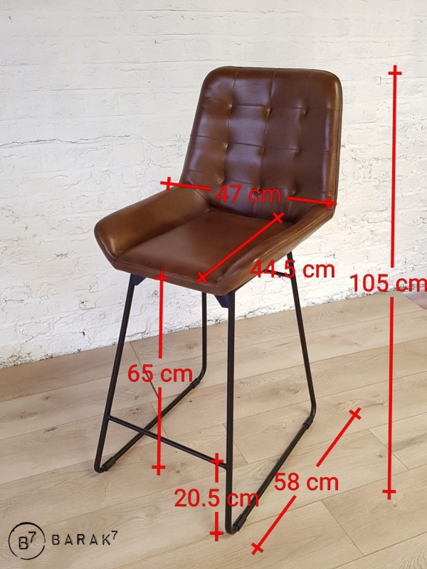 Chaise de bar cuir Jules Verne