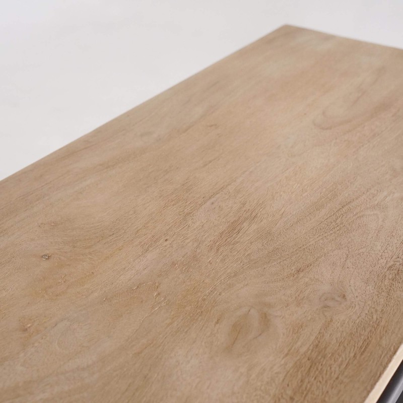 Meuble sous vasque en bois massif et métal 140 cm - Detroit