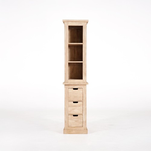 Colonne de salle de bain en bois massif naturel - Detroit