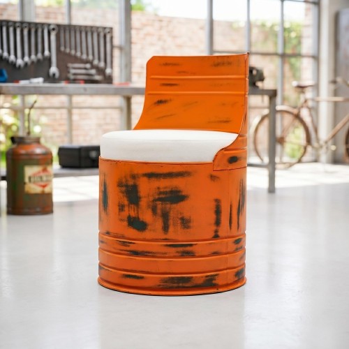 Fauteuil industriel bidon orange