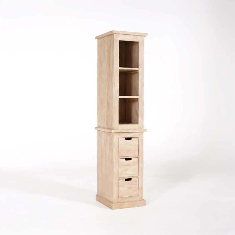 Bibliothèque étagère en bois massif naturel - Detroit