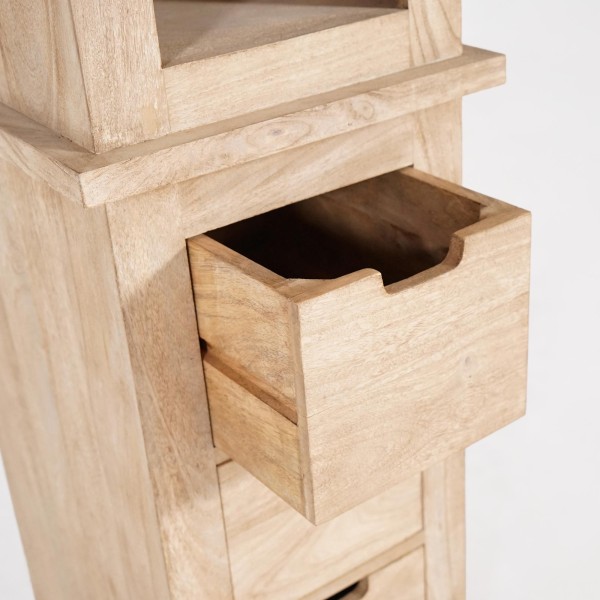 Bibliothèque étagère en bois massif naturel - Detroit