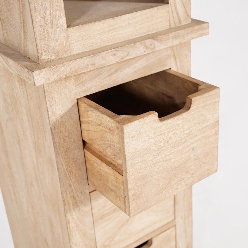 Bibliothèque étagère en bois massif naturel - Detroit
