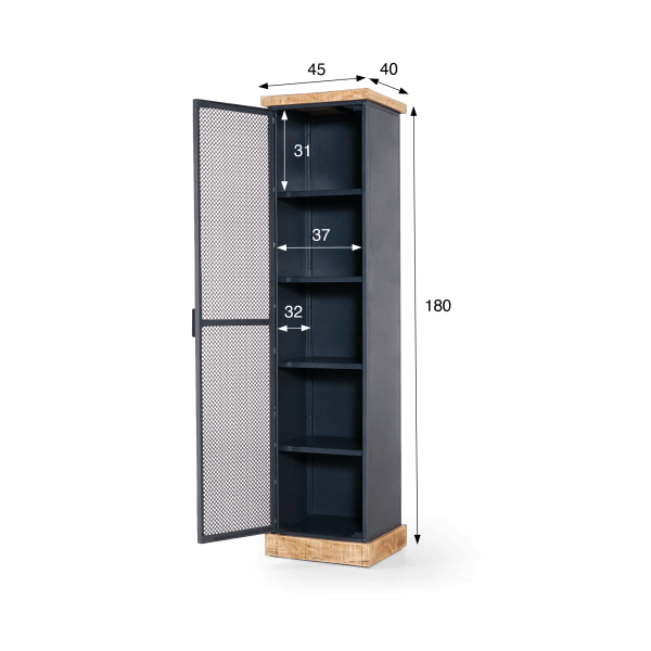 Armoire style industriel en bois et métal - Cambridge