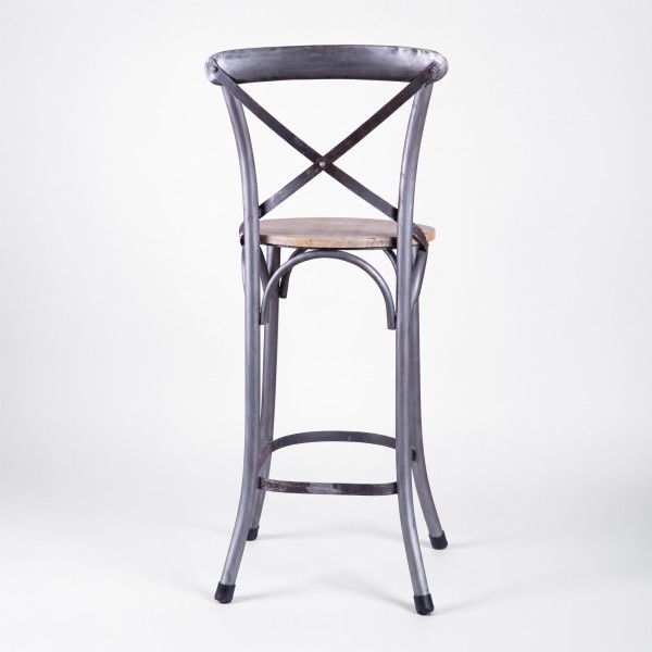 Chaise haute bistrot bois metal