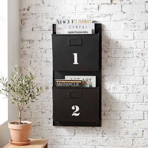 Porte revues industriel noir