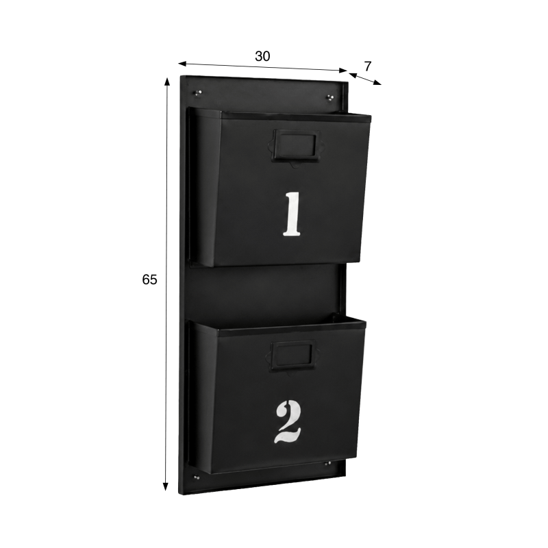 Porte revues industriel noir