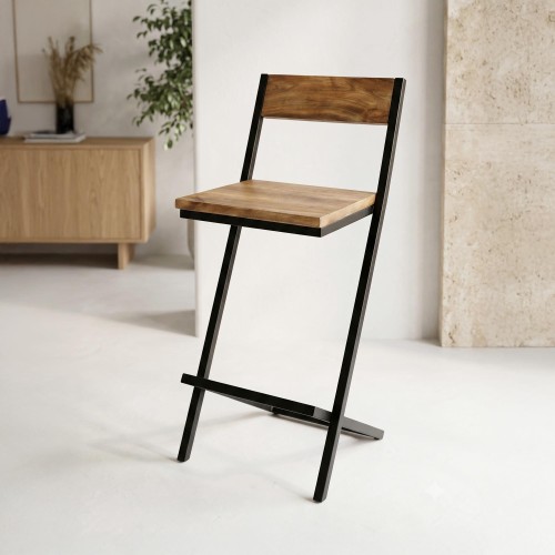 Chaise de bar bois et métal - Linea