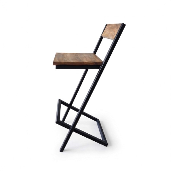 Chaise de bar bois et métal - Linea