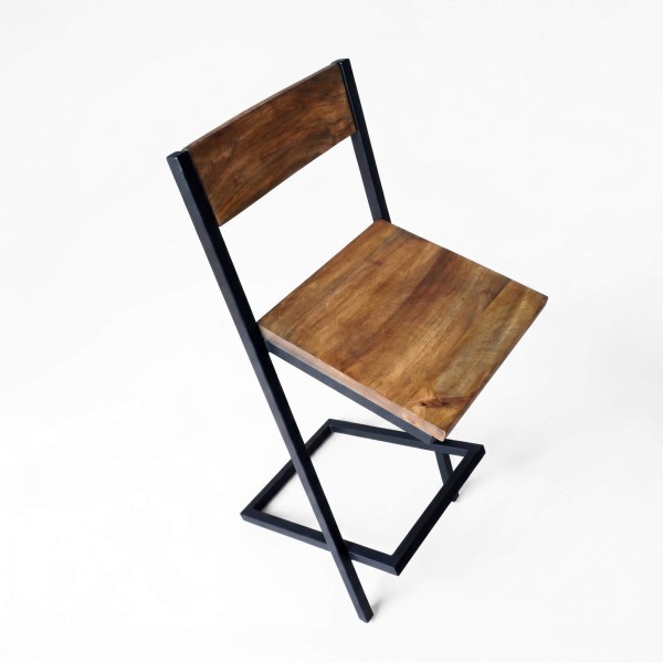 Chaise de bar bois et métal - Linea