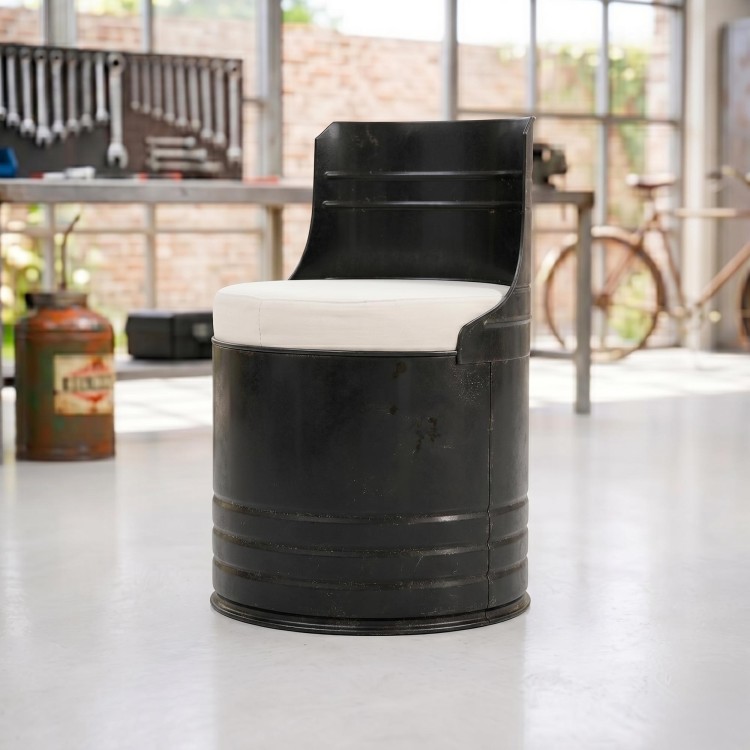 Fauteuil industriel bidon carbone