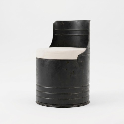 Fauteuil industriel bidon carbone