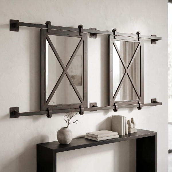 Miroir industriel coulissant