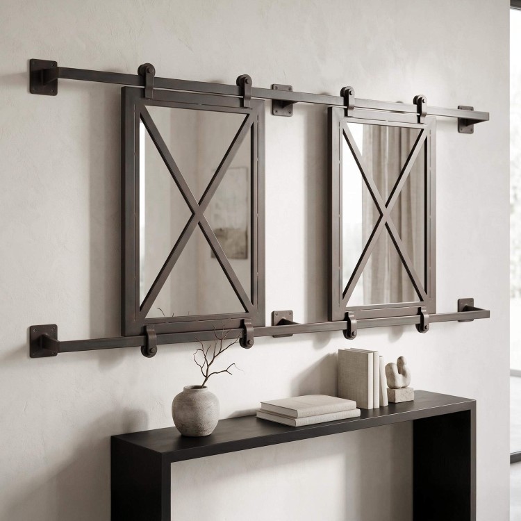 Miroir industriel coulissant