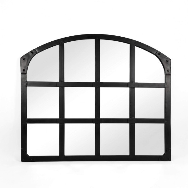 Miroir industriel design noir 120 X 100 cm