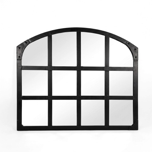 Miroir industriel design noir 120 X 100 cm