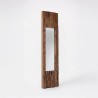 Miroir en bois brut rectangulaire 25 x 120 cm - Tree