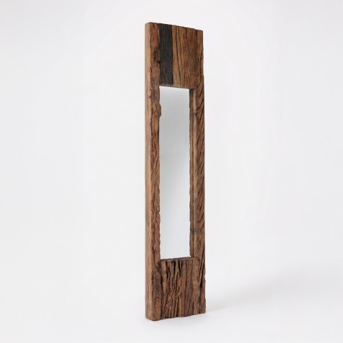 Miroir en bois brut rectangulaire 25 x 150 cm - Tree