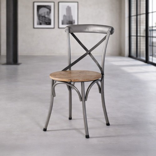 Chaise bistrot bois et métal