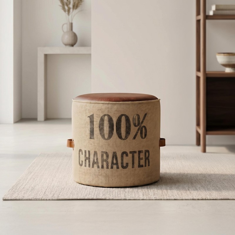 Pouf industriel "100% character"