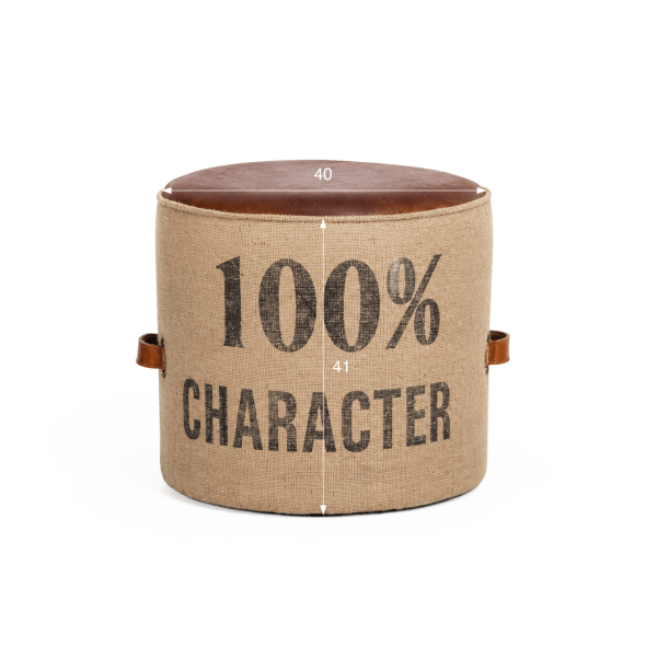 Pouf industriel "100% character"