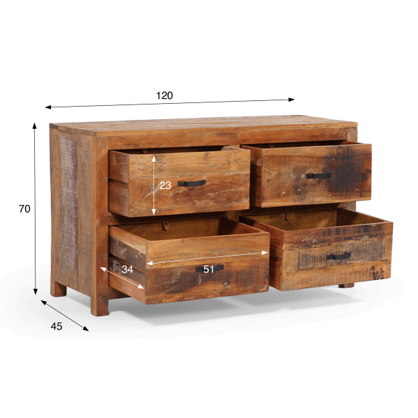 Commode en bois recyclé - Terra Nova