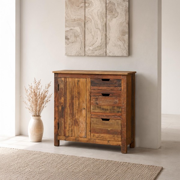 Buffet 90 cm en bois recyclé - Terra Nova
