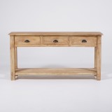 Console en bois naturel 3 tiroirs - Timber