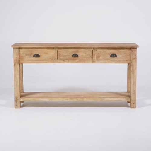 Console en bois naturel 3 tiroirs - Timber