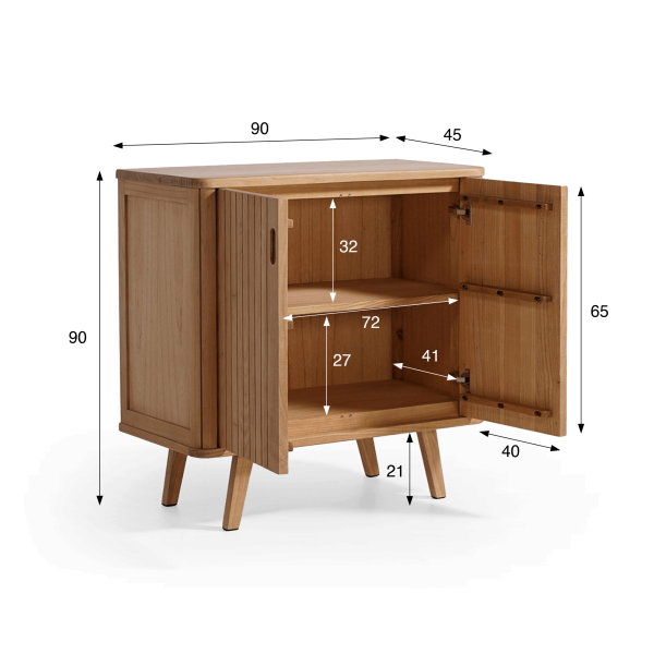 Buffet en bois massif 90 cm - Neha