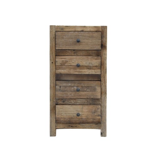 Commode en bois foncé brut et ancien - Antique