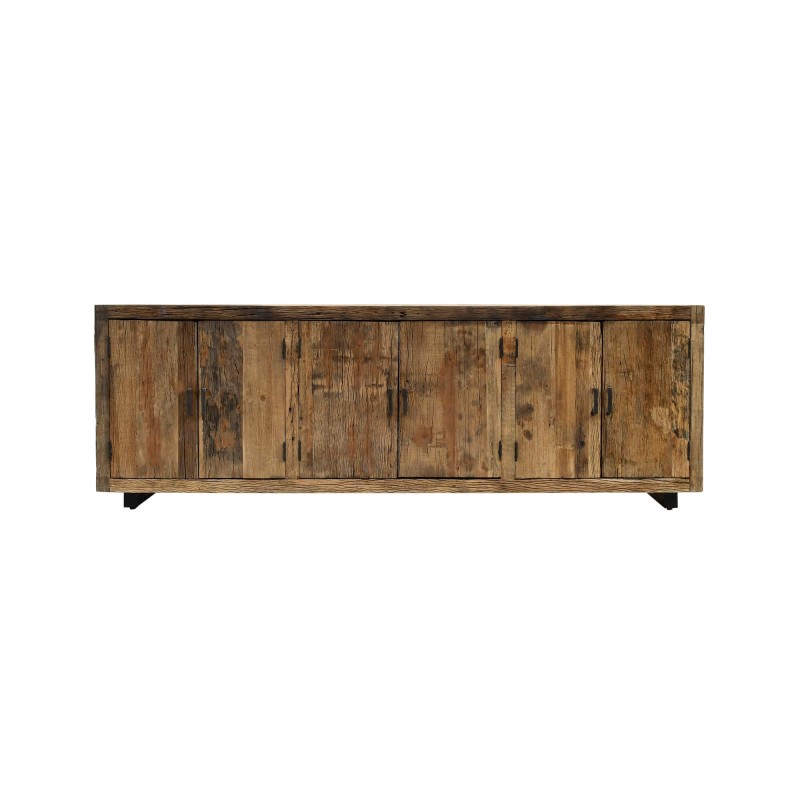 Enfilade en bois foncé brut et ancien 220 cm - Antique
