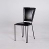 Chaise vintage metal et cuir noir - Smart