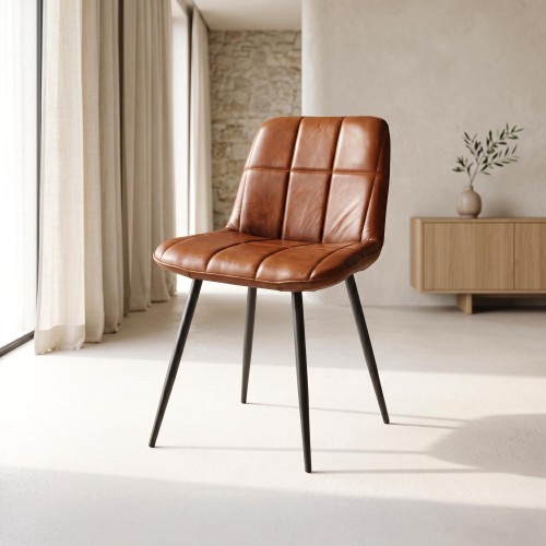 Chaise vintage en cuir - Portobello