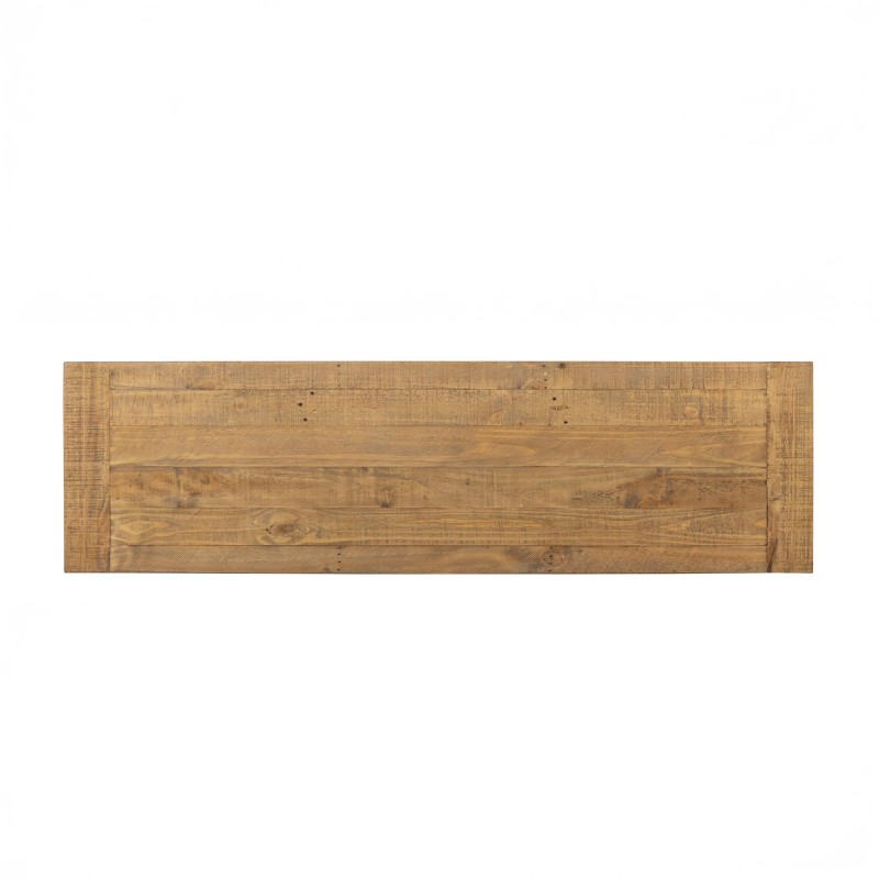 Bahut bois et blanc en pin massif 160 cm - Mayfield
