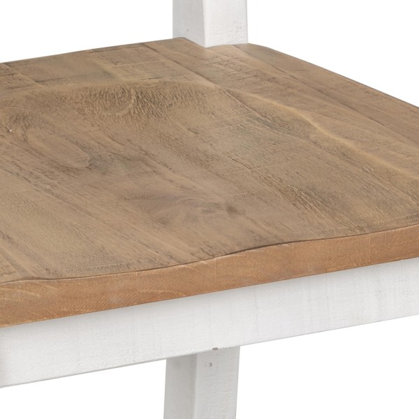 Chaise de salle à manger bois et blanc en pin - Mayfield