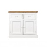 Buffet blanc en bois massif de pin 100 cm - Mayfield