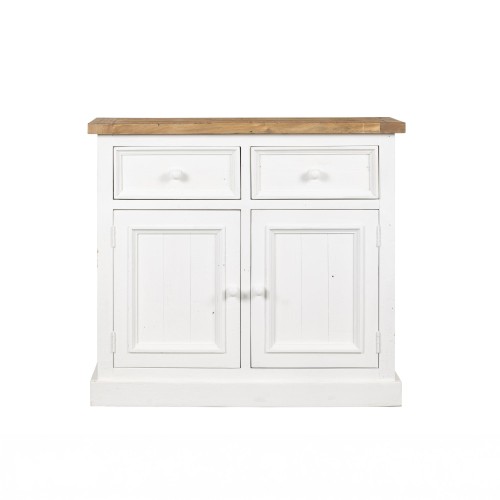 Buffet blanc en bois massif de pin 100 cm - Mayfield