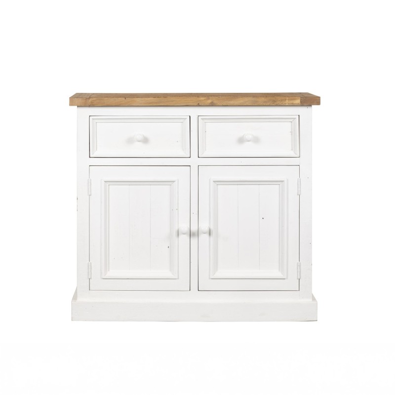 Buffet blanc en bois massif de pin 100 cm - Mayfield