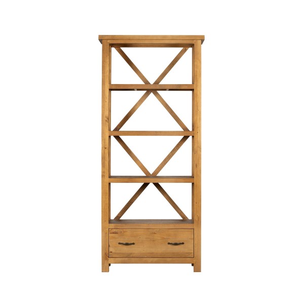Etagère bibliothèque en bois massif naturel de pin - Richwood