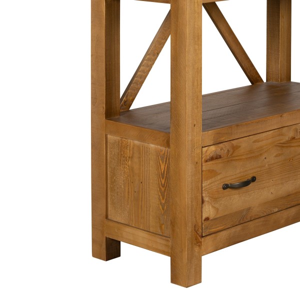 Etagère bibliothèque en bois massif naturel de pin - Richwood