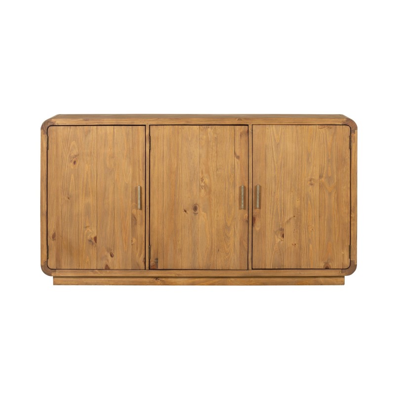 Bahut en bois massif naturel de pin 160 cm - Valdora
