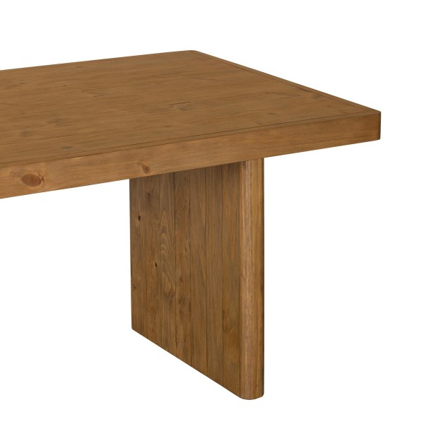 Table à manger en bois massif naturel de pin - Valdora