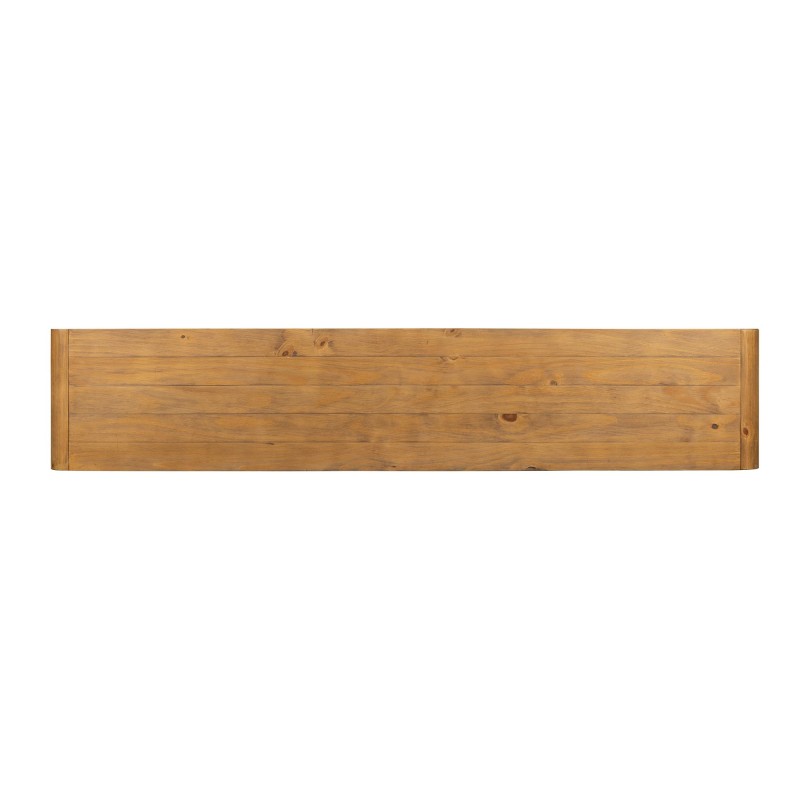 Meuble TV en bois massif naturel de pin 200 cm - Valdora