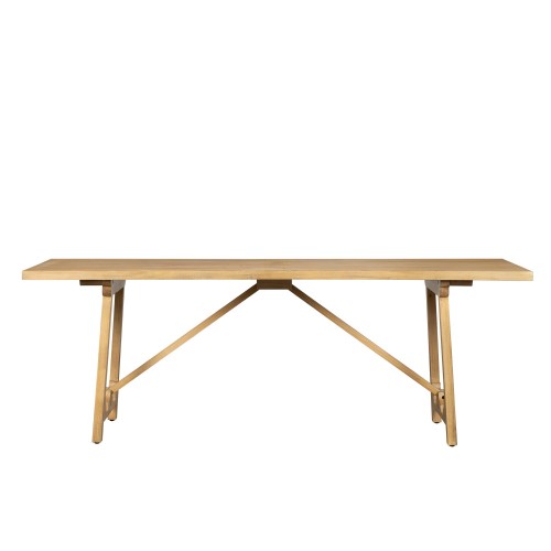 Table à manger en bois massif naturel de pin - Ashford