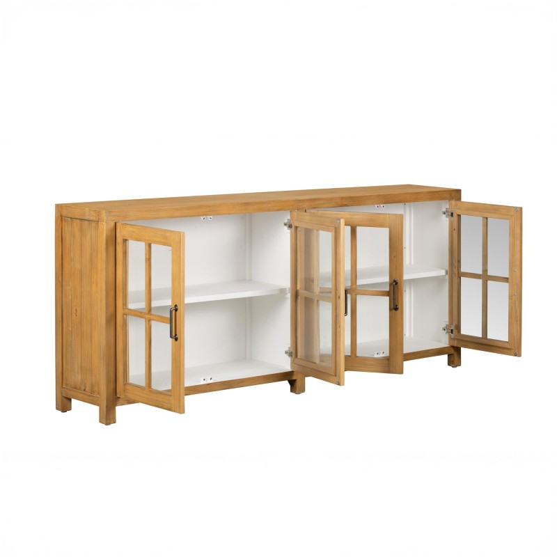 Enfilade en bois massif naturel de pin 210 cm - Ashford