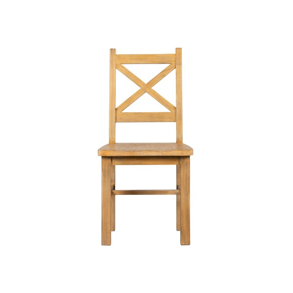 Chaise de salle à manger en bois massif naturel - Ashford