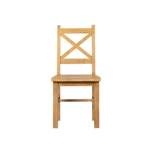 Chaise de salle à manger en bois massif naturel - Ashford