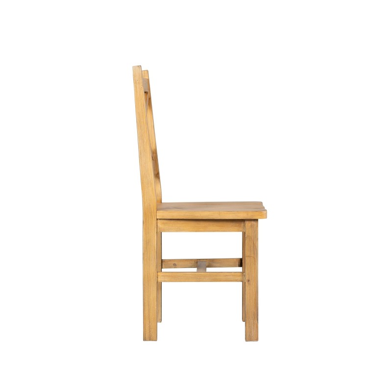 Chaise de salle à manger en bois massif naturel - Ashford