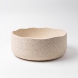 Vasque de salle de bain ronde à poser en terrazzo 40 x 40 cm - Flower